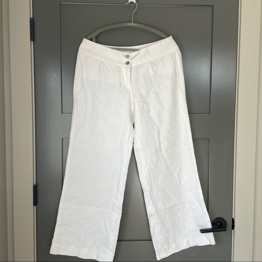 Michael Kors linen white pants size 8